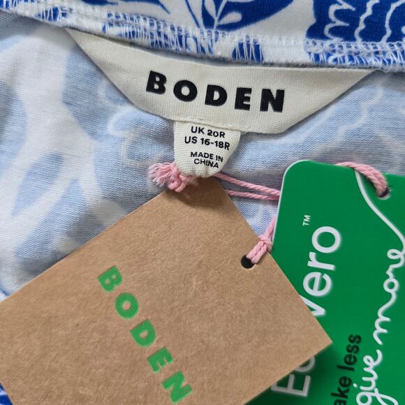 *NWT Boden Melanie Jersey Midi Maxi Dress Bue Dahllia 16/18R Floral Plus Size - Picture 7 of 10